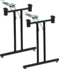 Two identical black metal table legs with silver mounting brackets, presented against a white background. Produktbild-Vorschau