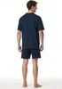 Pigiama da uomo Schiesser Comfort Essentials - blu notte - Anteprima dell’immagine prodotto 2