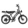 A black electric bicycle is shown against a white background. Produktbild-Vorschau