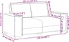 A line drawing of a sofa with dimensions indicated by measurement lines and text. Produktbild-Vorschau