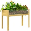 Outsunny Hochbeet mit Acrylplatten, erhöhtes Kräuterbeet Produktbild-Vorschau 1