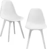 Two white chairs on a white background. Anteprima dell’immagine prodotto