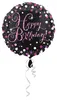 amscan® 3378201 Folienballon Happy Birthday - Ø 45 cm Anteprima dell’immagine prodotto 2