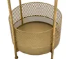 Kávový stolek s košem, zlatá konstrukce, Ø 35 cm Náhled obrázku produktu 2
