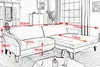 KAWOLA Sofa MALTA Ecksofa Stoff anthrazit mit motorischer Produktbild-Vorschau 6