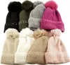 Bommelmütze mit Perlen bestickt Strickmütze mit Innenfutter Produktbild-Vorschau 4
