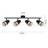 ZMH lampa sufitowa reflektor sufitowy 4 płomienie czarny Podgląd zdjęcia produktu 7