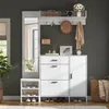 STILVORA Garderobe met schoenenkast, spiegel en Productafbeelding-voorbeeld 3