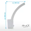 A side view of a white LED outdoor light with dimensions indicated. Produktbild-Vorschau