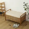 Sitzbank, Walnussholz, mit Kissen und Stauraum. Produktbild-Vorschau 4
