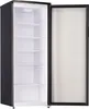 An open refrigerator with shelves inside, against a white background. Produktbild-Vorschau