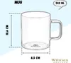 Wilmax glazen bekers, 500 ml, set van 6, transparant, Productafbeelding-voorbeeld 3