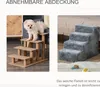 Pawhut Haustiertreppe 4-stufige Hunderampe Katzentreppe mit Produktbild-Vorschau 4