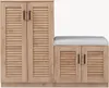 Botník "Løten" s lavicí Botník 120 x 36 x 97 cm se 4 dvířky Náhled obrázku produktu 5