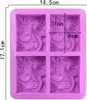 Quadratische Silikonseifenformen, DIY handgemachte Produktbild-Vorschau 6