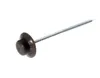 A single roofing nail with a black plastic cap and a silver threaded shaft, isolated on a white background. Anteprima dell’immagine prodotto