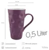 Dubbetasse lila 0,5 L ohne Aufdruck (durchgedubbt) - XXL Produktbild-Vorschau 3