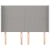 vidaXL Kopfteil mit Ohren Hellgrau 147x16x118/128 cm Stoff Produktbild-Vorschau 4