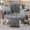 Divano letto multifunzionale 2 in 1 con pouf contenitore, Anteprima dell’immagine prodotto 9