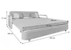 A diagram showing the dimensions of a sofa bed. Produktbild-Vorschau