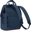 The back view of a navy blue backpack against a white background. Voir les images du produit