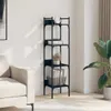 vidaXL Knihovna 4 police černá 35x30x138,5 cm Materiál na Náhled obrázku produktu 3