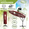 tillvex Alu Ampelschirm Rot LED Solar Ø 300 cm mit Kurbel | Produktbild-Vorschau 2