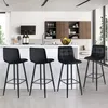 CLIPOP Hoher Barhocker 2er Set aus Samt, für Bar, Theke und Produktbild-Vorschau 5