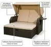 Mucola Fauteuil-cabine de plage en rotin Lit de bronzage Voir les images du produit 5