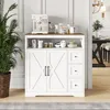 Szafka kuchenna / kredens UnboxG, biały, 100×40×105 cm, z 3 Podgląd zdjęcia produktu 10