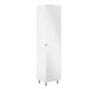 A tall, narrow white cabinet with a single door and silver legs, shown against a white background. Produktbild-Vorschau