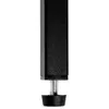 A close-up of the bottom of a black furniture leg with an adjustable foot. Podgląd zdjęcia produktu