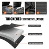 Collage of images showing features and material layers of car seat covers. Produktbild-Vorschau