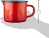 Pot à lait "Rome" 12 cm émail rouge, flammé Voir les images du produit 6