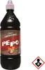 A bottle of PE-PO lamp oil with a label showing a flame and wood grain texture. A hazard symbol is present on the right. Náhled obrázku produktu