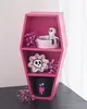 Sargregal Pink – Gothic Wandregal im Coffin Design – Holz Produktbild-Vorschau 1