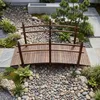 COSTWAY Gartenbrücke mit Geländern, Teichbrücke Zierbrücke Produktbild-Vorschau 2