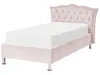 BELIANI Łóżko różowe welurowe tapicerowane 90 x 200 cm z Podgląd zdjęcia produktu 4