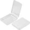 Two white plastic cases, one open and one closed, are shown against a white background. Produktbild-Vorschau