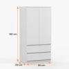 Drehtürenschrank SOLO 2D2S, Schlafzimmer, Kleiderschrank Produktbild-Vorschau 7