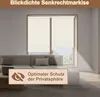 Jayseuw Senkrechtmarkise Beige 180 x 140cm Vertikalmarkise Produktbild-Vorschau 4