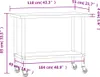 vidaXL Küchen-Arbeitstisch mit Rollen 110x55x85 cm Produktbild-Vorschau 7