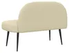 Čalúnená lavica s operadlom, krémová, 110 x 60 x 76 cm Náhľad obrázku produktu 4
