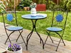 BELIANI Balkon Set Schwarz u. Blau aus Metall Mosaik Muster Produktbild-Vorschau 2