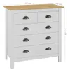 vidaXL Sideboard Hill Range Blanc 79×40×80 cm Pin massif Voir les images du produit 6