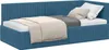 vidaXL Struttura letto ad angolo con testiera blu 90 cm x Anteprima dell’immagine prodotto 1