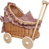 Puppenwagen aus Weidengeflecht in der Farbe natural mit Produktbild-Vorschau 1
