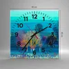 Wanduhr - Quadrat - Glasuhr - Bäume Wiese Sommer - 40x40cm Produktbild-Vorschau 3