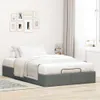 vidaXL Lit ottoman sans matelas gris foncé 120x190 cm Tissu Voir les images du produit 3