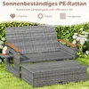 COSTWAY Polyrattan Gartensofa mit Liegefunktion, Produktbild-Vorschau 5